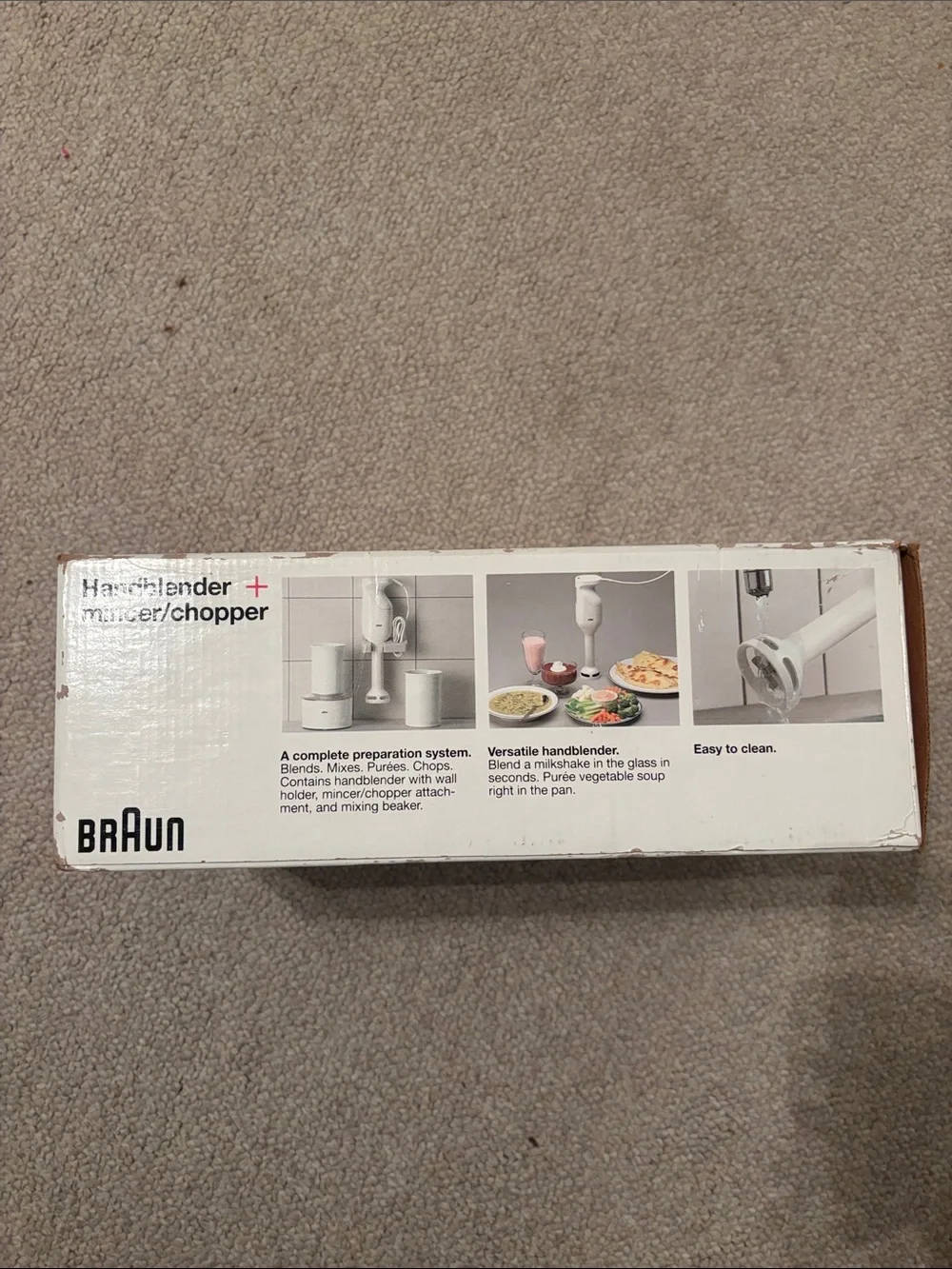 White Handblender + Mincer/Chopper - White